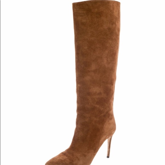 Gucci suede mid-calf Boots they have little stein on front - Picture 2 of 10
